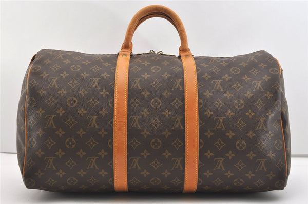 Authentic Louis Vuitton Monogram Keepall 50 Travel Boston Bag M41426 LV 2607J