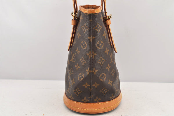 Authentic Louis Vuitton Monogram Bucket PM Shoulder Tote Bag M42238 Junk 2607K