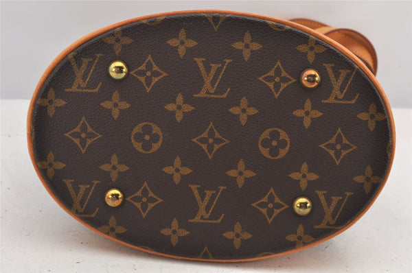 Authentic Louis Vuitton Monogram Bucket PM Shoulder Tote Bag M42238 Junk 2607K