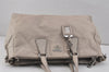 Authentic PRADA Vintage Leather 2Way Shoulder Hand Bag Light Gray 2608K