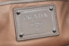 Authentic PRADA Vintage Leather 2Way Shoulder Hand Bag Light Gray 2608K