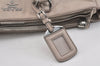 Authentic PRADA Vintage Leather 2Way Shoulder Hand Bag Light Gray 2608K
