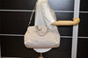Authentic PRADA Vintage Leather 2Way Shoulder Hand Bag Light Gray 2608K