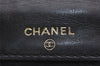 Authentic CHANEL Vintage Caviar Skin CoCo Mark Bifold Wallet Purse Black 2609I