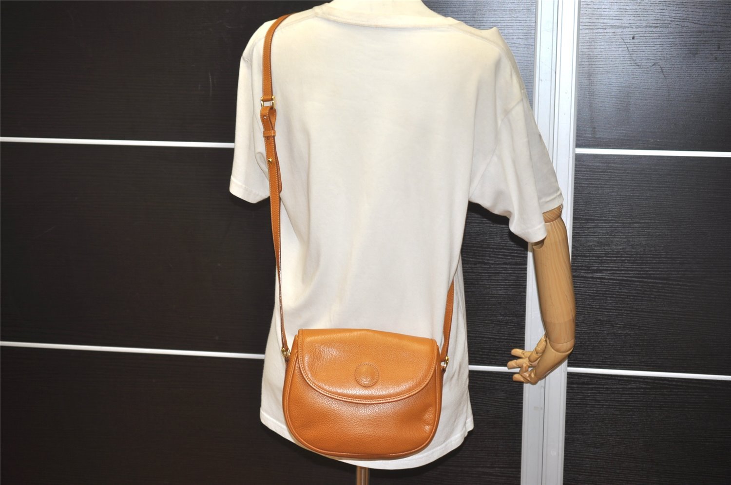 Authentic GUCCI Vintage Shoulder Cross Body Bag Purse Leather Brown Junk 2609J