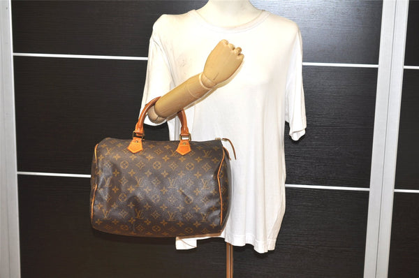 Authentic Louis Vuitton Monogram Speedy 30 Hand Boston Bag M41526 Junk 2609K