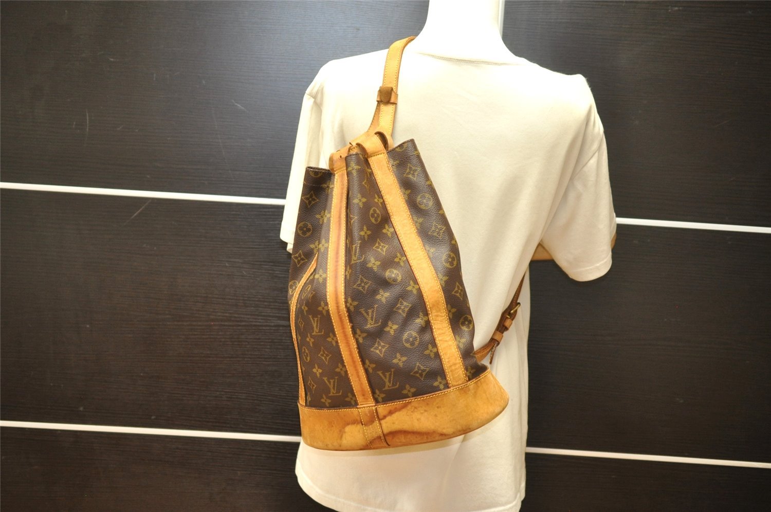 Authentic Louis Vuitton Monogram Randonnee PM Shoulder Bag M42243 LV 2610K
