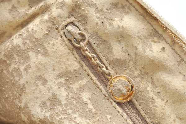 Authentic GUCCI Bamboo 2way Shoulder Hand Bag Purse Leather White Junk 2611H