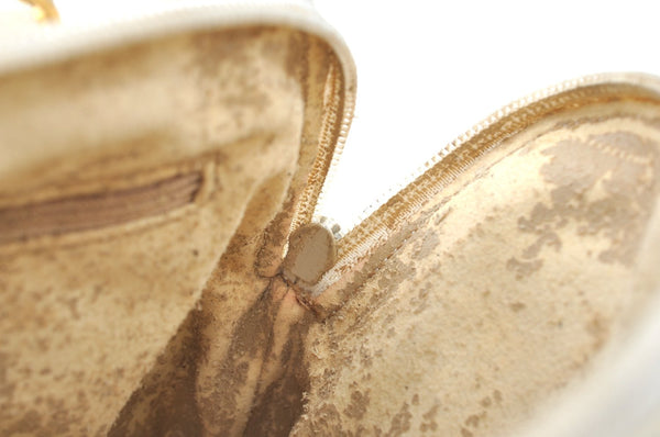 Authentic GUCCI Bamboo 2way Shoulder Hand Bag Purse Leather White Junk 2611H