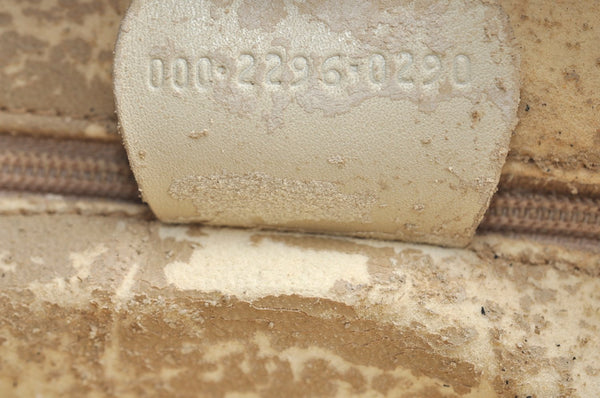 Authentic GUCCI Bamboo 2way Shoulder Hand Bag Purse Leather White Junk 2611H