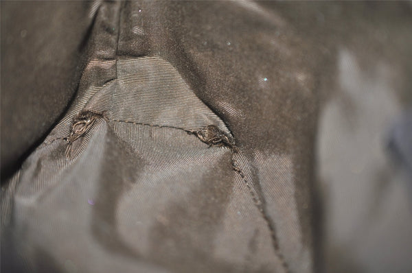 Authentic GUCCI Vintage Hand Bag Pouch Purse GG Canvas Leather 07198 Brown 2611I