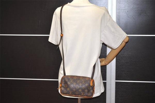 Auth Louis Vuitton Monogram Marly Bandouliere Shoulder Cross Bag M51828 LV 2611J