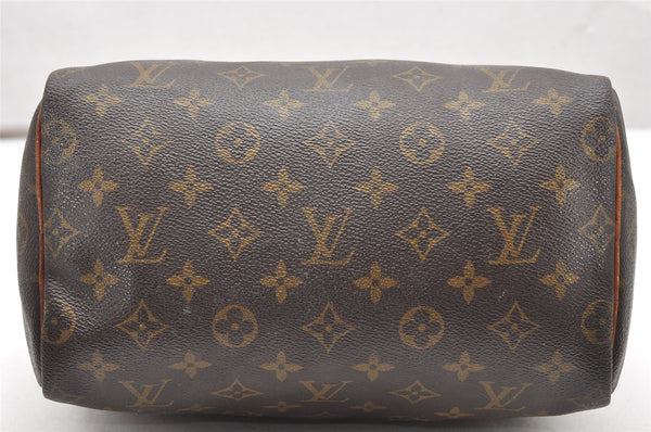 Authentic Louis Vuitton Monogram Speedy 25 Boston Hand Bag M41528 LV 2611K