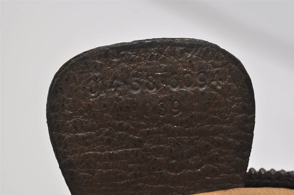 Authentic GUCCI Vintage Clutch Hand Bag Purse GG PVC Leather Brown 2612I