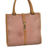 Authentic GUCCI Jackie Tote Hand Bag Purse Suede Leather 0021065 Pink 2612J