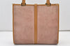 Authentic GUCCI Jackie Tote Hand Bag Purse Suede Leather 0021065 Pink 2612J