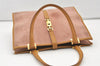 Authentic GUCCI Jackie Tote Hand Bag Purse Suede Leather 0021065 Pink 2612J