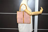 Authentic GUCCI Jackie Tote Hand Bag Purse Suede Leather 0021065 Pink 2612J