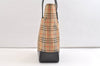 Authentic BURBERRY Nova Check Shoulder Tote Bag Purse Canvas Leather Beige 2612K