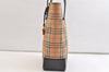 Authentic BURBERRY Nova Check Shoulder Tote Bag Purse Canvas Leather Beige 2612K