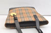 Authentic BURBERRY Nova Check Shoulder Tote Bag Purse Canvas Leather Beige 2612K