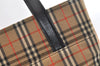Authentic BURBERRY Nova Check Shoulder Tote Bag Purse Canvas Leather Beige 2612K