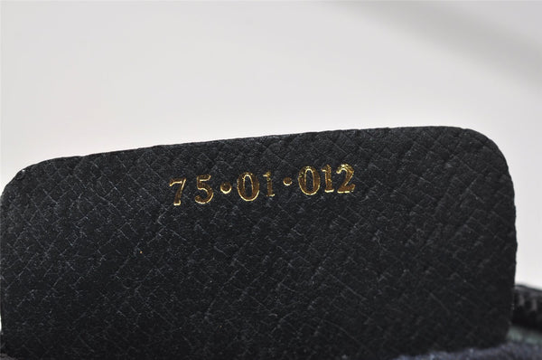 Authentic GUCCI Sherry Line Clutch Hand Bag Purse GG PVC Leather Navy Blue 2613I