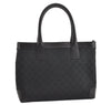 Authentic GUCCI Vintage Shoulder Tote Bag GG Canvas Leather 0021119 Black 2613J