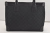Authentic GUCCI Vintage Shoulder Tote Bag GG Canvas Leather 0021119 Black 2613J