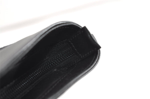 Authentic GUCCI Vintage Shoulder Tote Bag GG Canvas Leather 0021119 Black 2613J