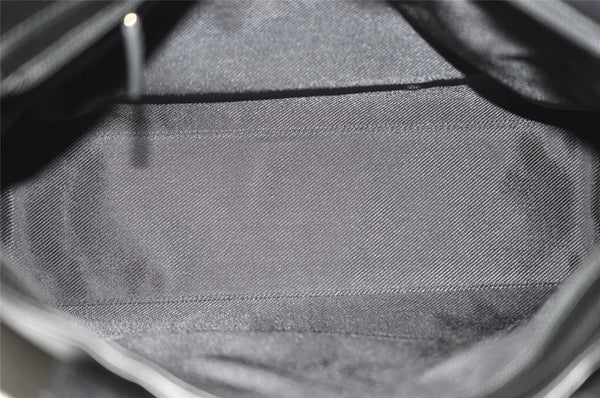 Authentic GUCCI Vintage Shoulder Tote Bag GG Canvas Leather 0021119 Black 2613J