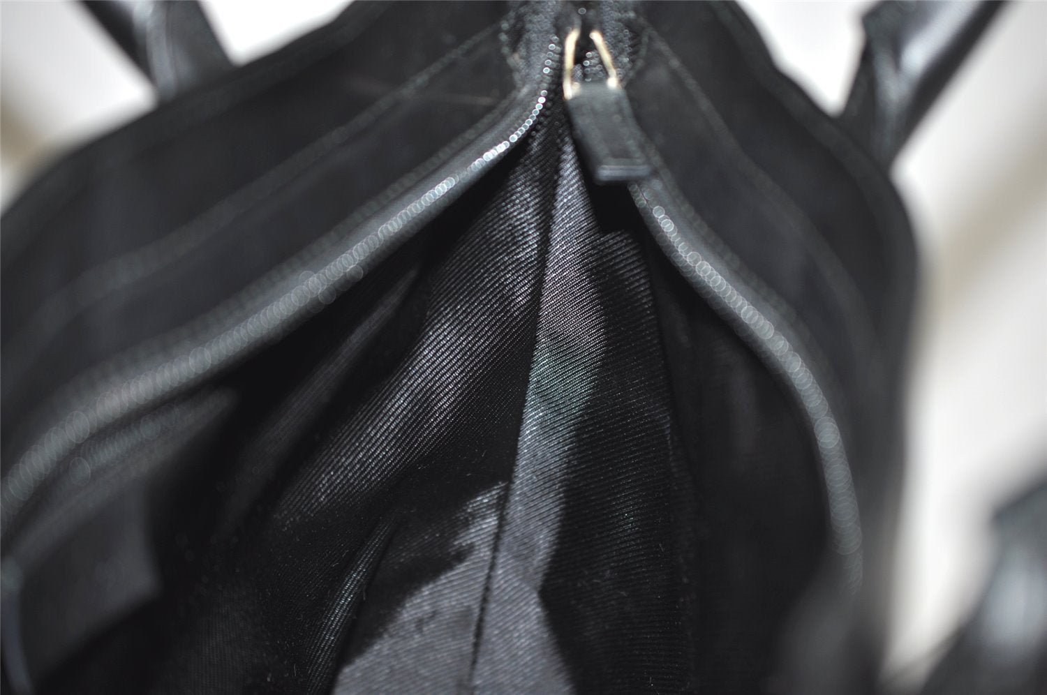 Authentic GUCCI Vintage Shoulder Tote Bag GG Canvas Leather 0021119 Black 2613J