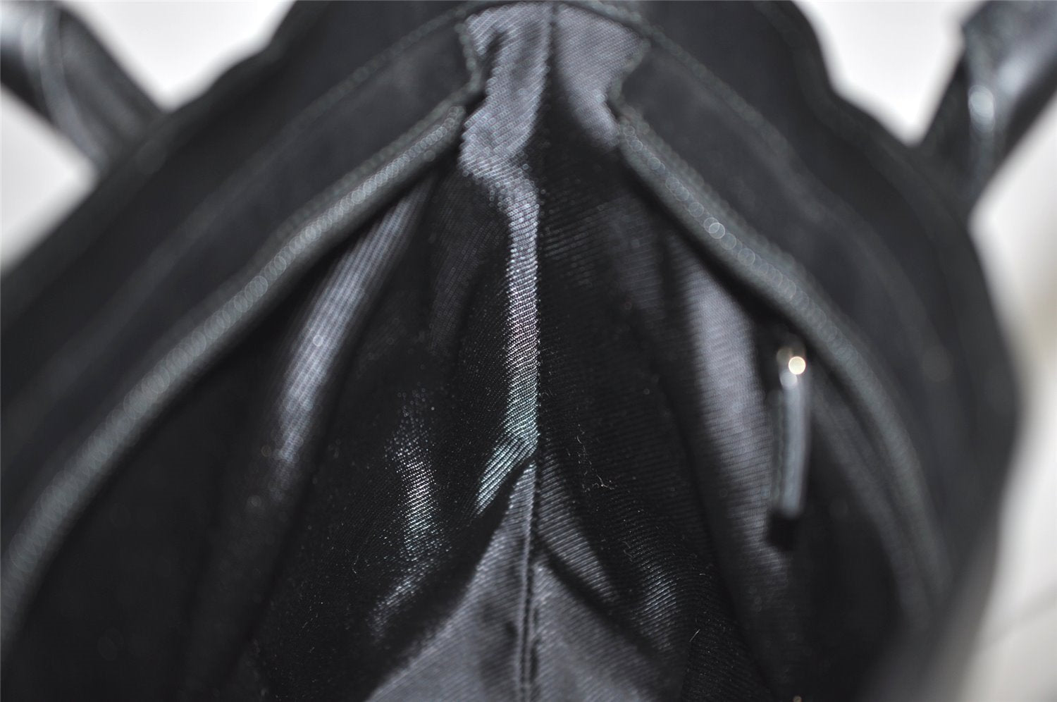 Authentic GUCCI Vintage Shoulder Tote Bag GG Canvas Leather 0021119 Black 2613J