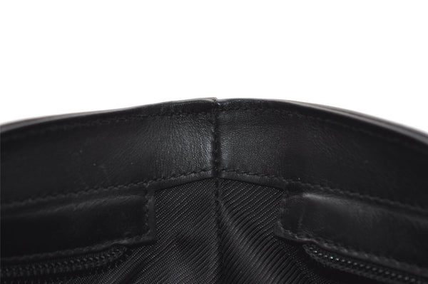 Authentic GUCCI Vintage Shoulder Tote Bag GG Canvas Leather 0021119 Black 2613J