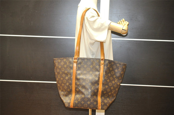 Authentic Louis Vuitton Monogram Sac Shopping PM Tote Bag M51108 LV 2613K