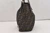 Authentic FENDI Zucca Shoulder Hand Tote Bag Purse Canvas Leather Brown 2615J