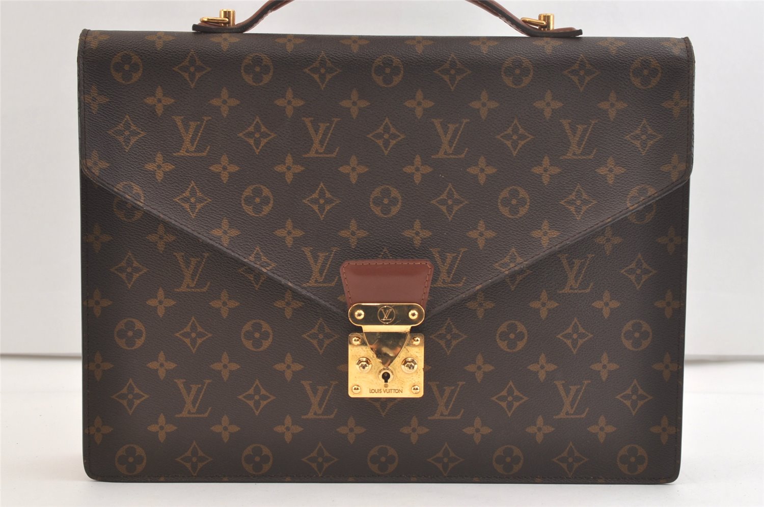 Auth Louis Vuitton Monogram Porte Documents Bandouliere M53338 Briefcase 2615K