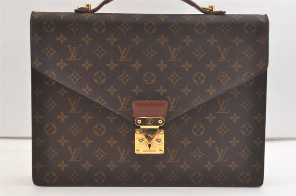Auth Louis Vuitton Monogram Porte Documents Bandouliere M53338 Briefcase 2615K