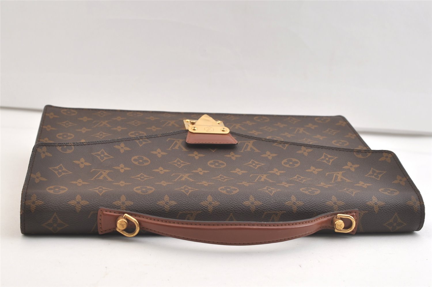 Auth Louis Vuitton Monogram Porte Documents Bandouliere M53338 Briefcase 2615K