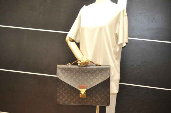 Auth Louis Vuitton Monogram Porte Documents Bandouliere M53338 Briefcase 2615K