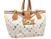 Auth Louis Vuitton Monogram Multicolor Annie GM Tote Bag White M40303 LV 2617K