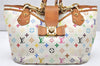 Auth Louis Vuitton Monogram Multicolor Annie GM Tote Bag White M40303 LV 2617K