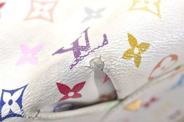 Auth Louis Vuitton Monogram Multicolor Annie GM Tote Bag White M40303 LV 2617K