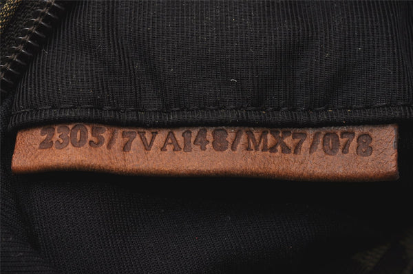 Authentic FENDI Zucca Shoulder Cross Body Bag Nylon Leather Brown 2618I