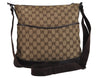 Authentic GUCCI Shoulder Cross Body Bag GG Canvas Leather 145857 Brown 2618J