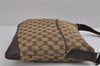 Authentic GUCCI Shoulder Cross Body Bag GG Canvas Leather 145857 Brown 2618J