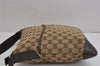Authentic GUCCI Shoulder Cross Body Bag GG Canvas Leather 145857 Brown 2618J