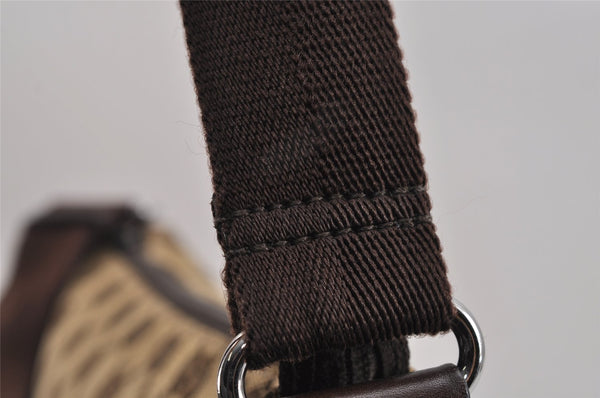 Authentic GUCCI Shoulder Cross Body Bag GG Canvas Leather 145857 Brown 2618J