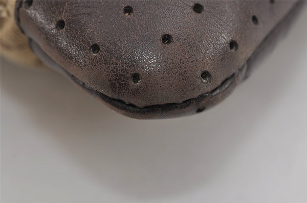 Authentic GUCCI Shoulder Cross Body Bag GG Canvas Leather 145857 Brown 2618J