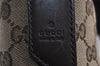 Authentic GUCCI Shoulder Cross Body Bag GG Canvas Leather 145857 Brown 2618J